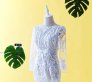 71LLW02 LL Long Sleeves Geometry Trumpet Low V back Malaysia Baju Pengantin Baju Nikah Kahwin