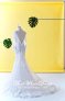 71LLW02 LL Long Sleeves Geometry Trumpet Low V back back Wedding Dresss Malaysia Baju Pengantin KL