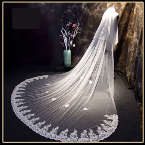 94 VT021 Wedding Veil Plain Soft Tulle Veil Short FingerTip Full lace/Veil Tudung Pengantin Nikah Sanding Hair Accessories Kuala Lumpur
