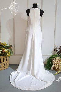 903YZW01 Emmie Halter Plain Crepe trumpet b