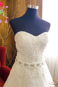 405WL01LL Plus Size Sweet Heart A line Belt f Plus Size Bride Malaysia Dress Rental